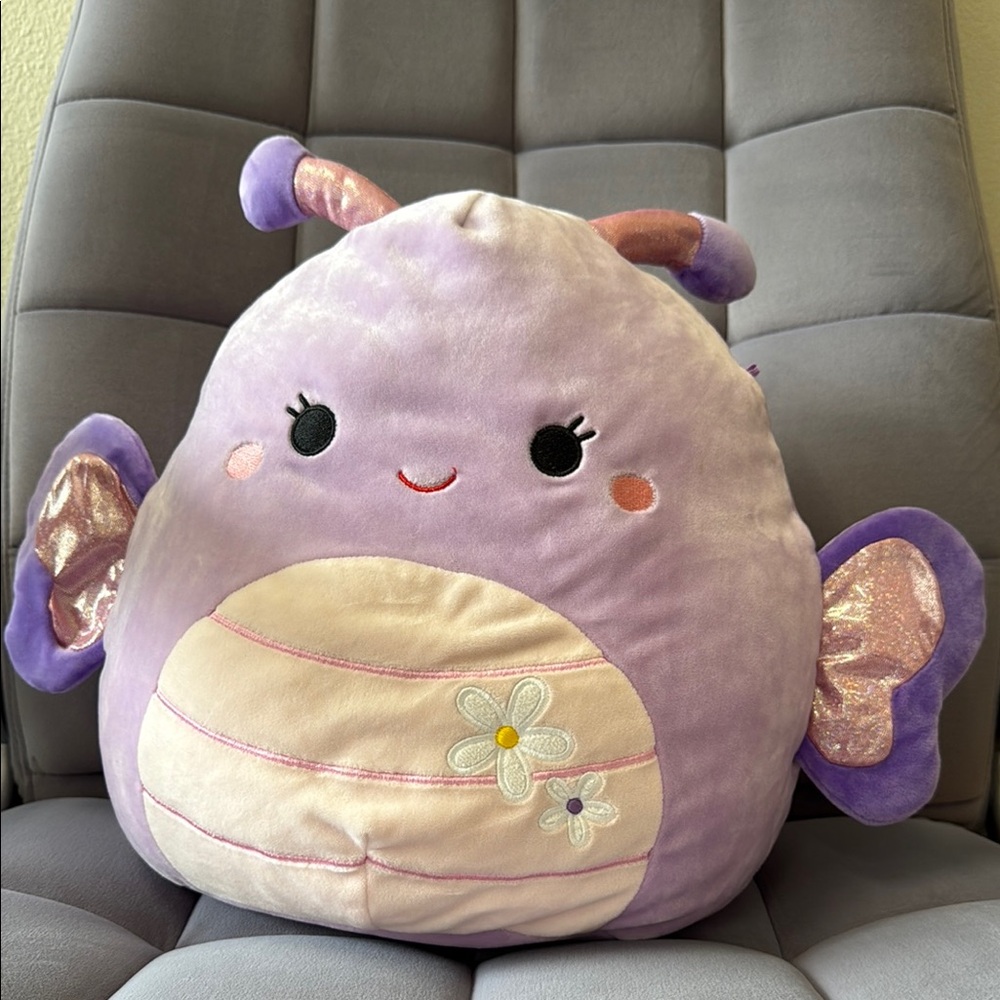 Brenda the Squishmallow with white flowers - 12 inch